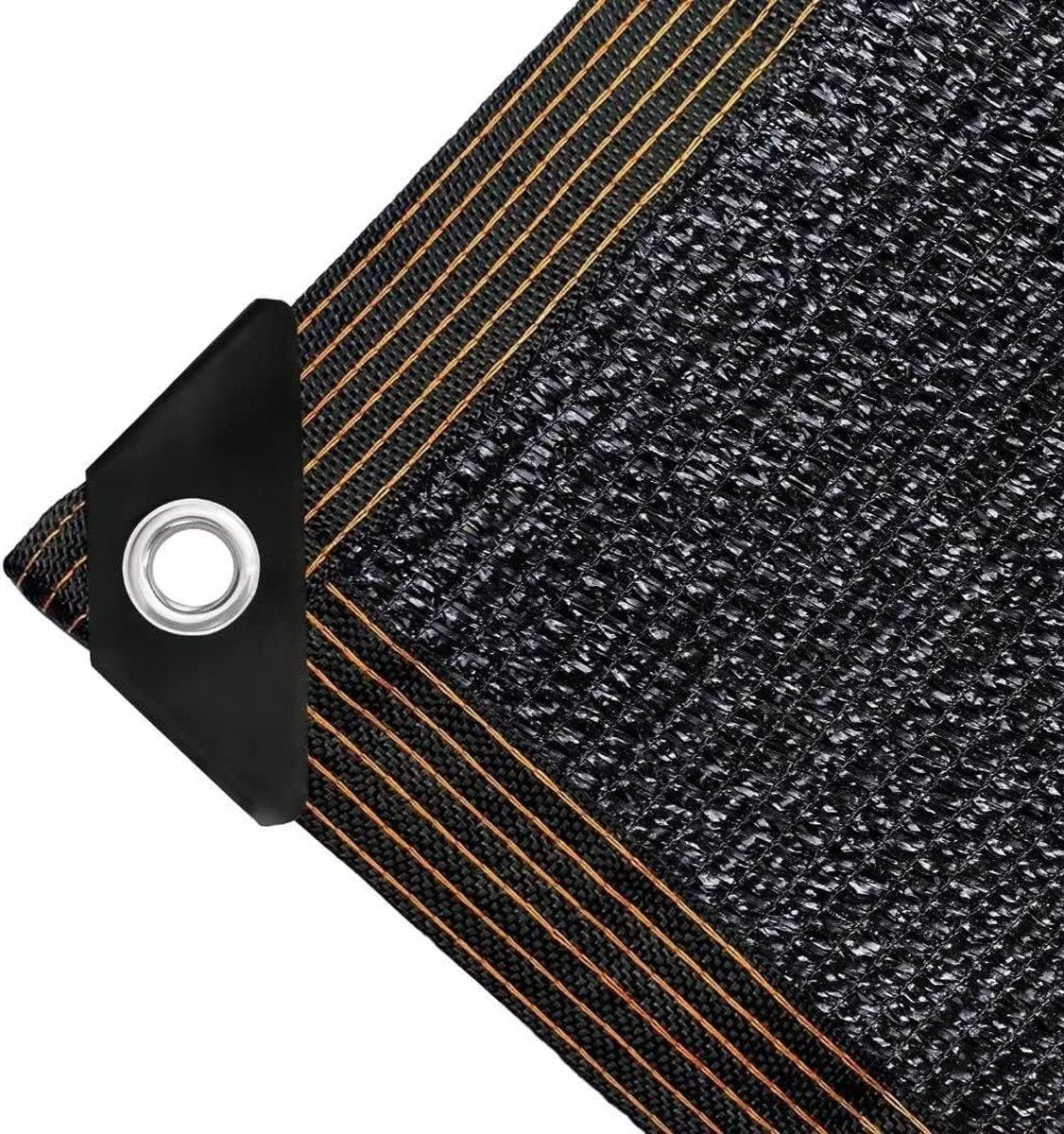 Zwart schaduwnet 2 x 3 m met oogjes - 70% schaduwpercentage - uv-bestendig - plantenbescherming - br