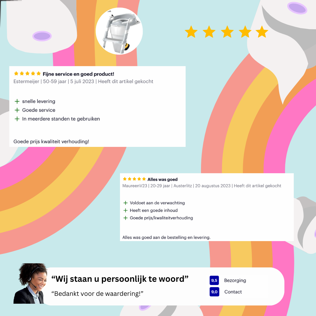 Kindertoilet met Trapje