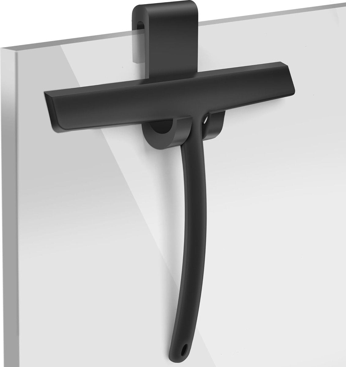 Zwarte Douchewisser met Roestvrijstalen Kern - Watertrekker voor Douche, Badkamer en Glasreiniging