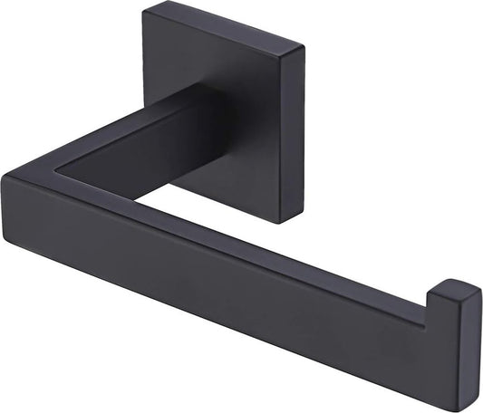 Zwarte Wand Toiletrolhouder voor Grote Rollen - Roestvrij Staal - Mat Zwart