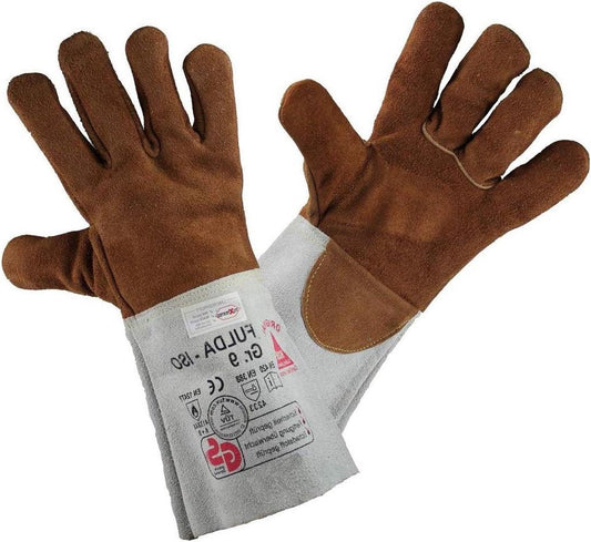 Zweethandschoenen FULDA-ISO hittebestendig Kevlar garen bruin maat 10