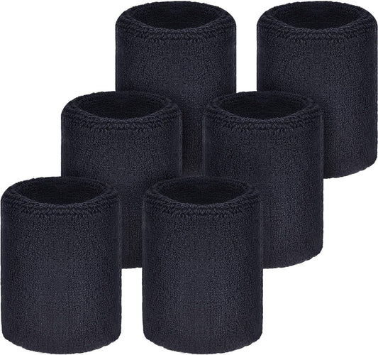 Zweetbanden voor Sport | 6-Pack Absorberende Polsbanden voor Voetbal, Basketbal en Hardlopen
