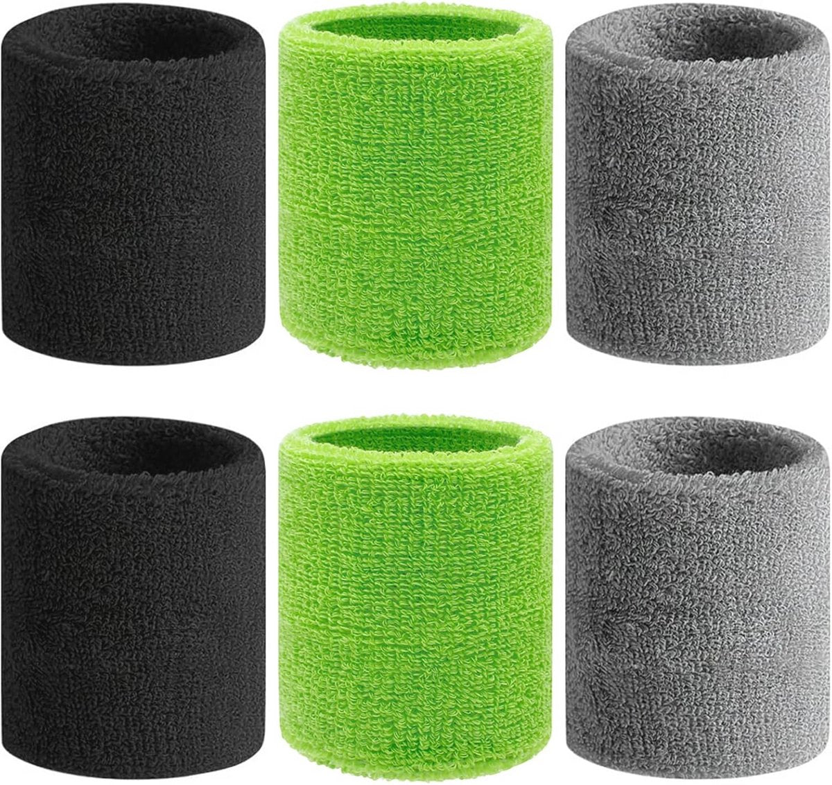 Zweetbanden voor Kinderen – Set van 6 Katoenen Absorberende Sportbanden voor Voetbal, Basketbal en T