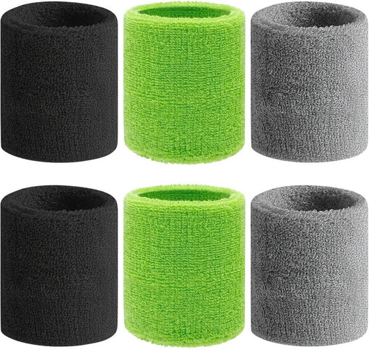 Zweetbanden voor Kinderen – Set van 6 Katoenen Absorberende Sportbanden voor Voetbal, Basketbal en T