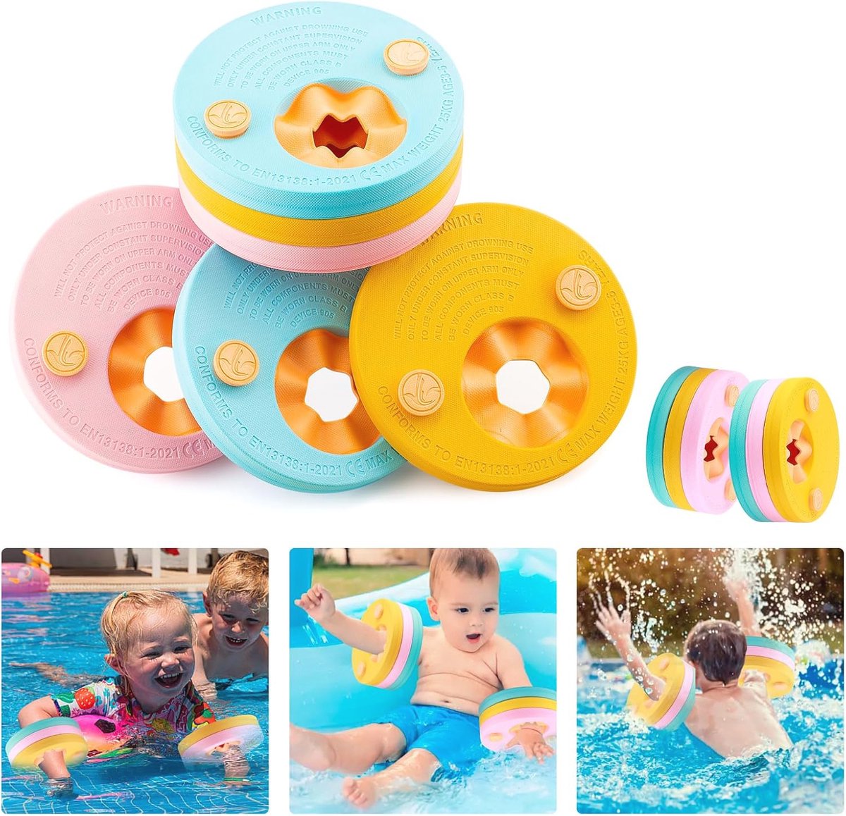 Zwemvleugels Kinderen - Dolfijn Zwemvleugels van Schuim - 6 Stuks