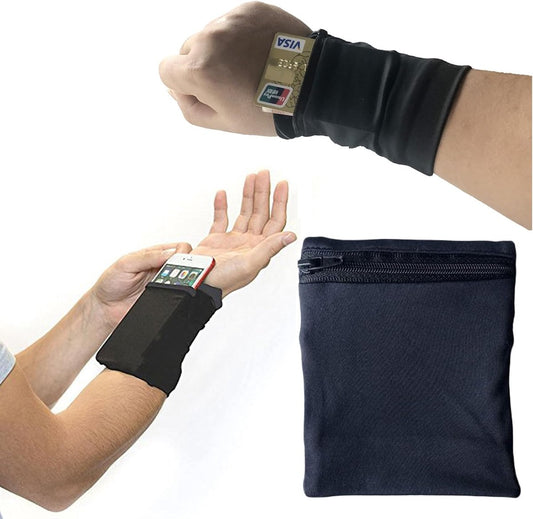Zweetbestendige Sport Polsband met Ritssluiting voor Mobiele Telefoon en Waardevolle Spullen