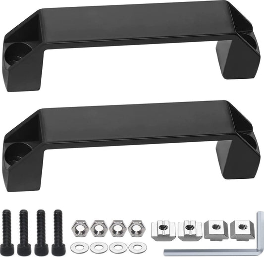 Zwarte Meubelgreep Set van 2 - Met T-moer Bevestiging en Schroeven - 120 mm