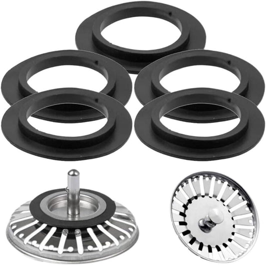 - 5 reserveafdichtingen voor afvoer en afvoer in de keuken, badkamer en meer- Rubberen O-ringen met 