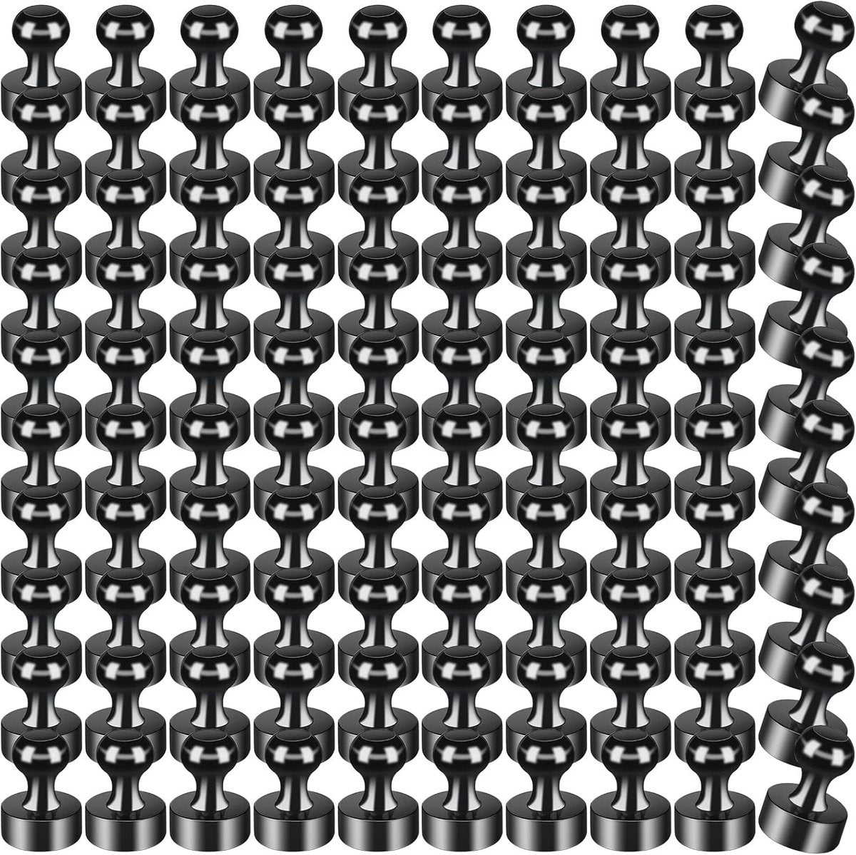 Zwarte sterke magneten - ideaal voor thuis en kantoor - 100 stuks - kleine neodymium magneten