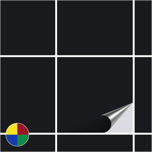 Zwarte Tegelstickers 15x15 cm voor Badkamer, Keuken en Toilet | Krasbestendig en Verwijderbaar | 20 