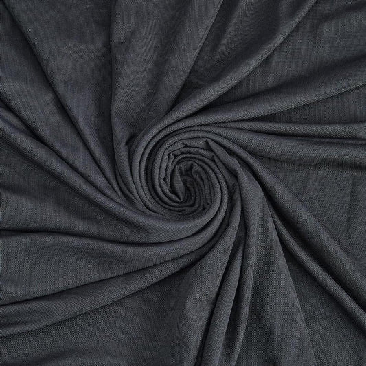 Zwarte Power Mesh stof 1.7 x 1m - Elastische mesh stof met 4-way stretch voor kleding - Polyester - 