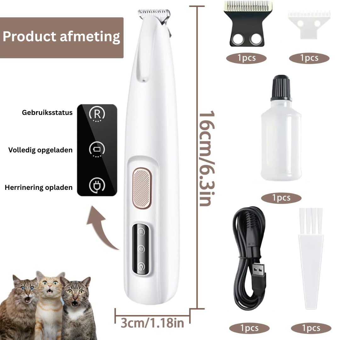 Hondenpoottrimmer - Oplaadbare & Waterdichte Hondentondeuse