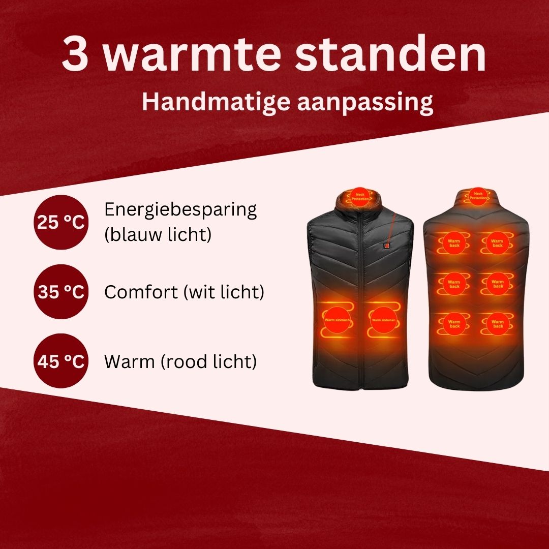 Verwarmde Bodywarmer M