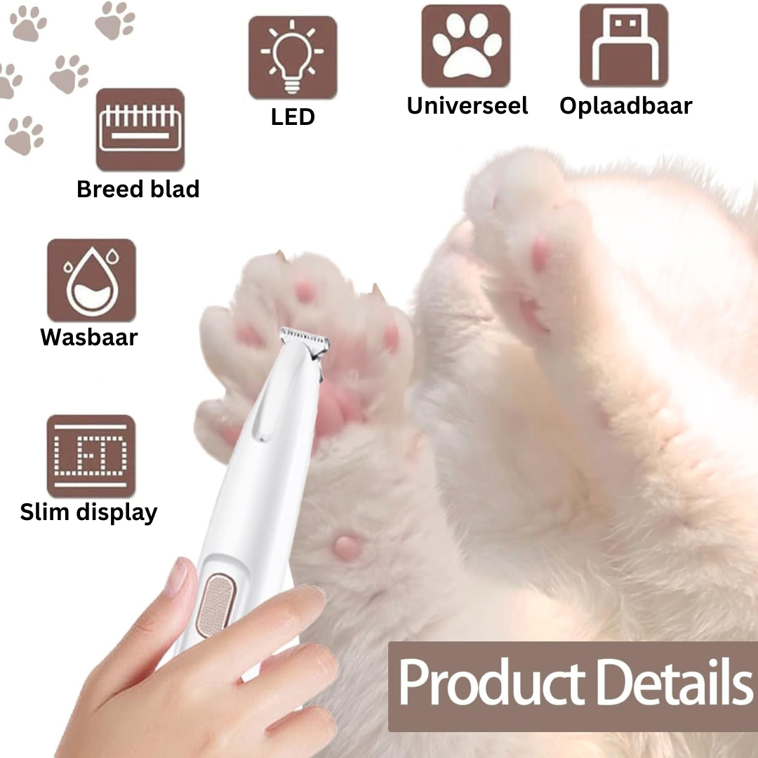 Hondenpoottrimmer - Oplaadbare & Waterdichte Hondentondeuse