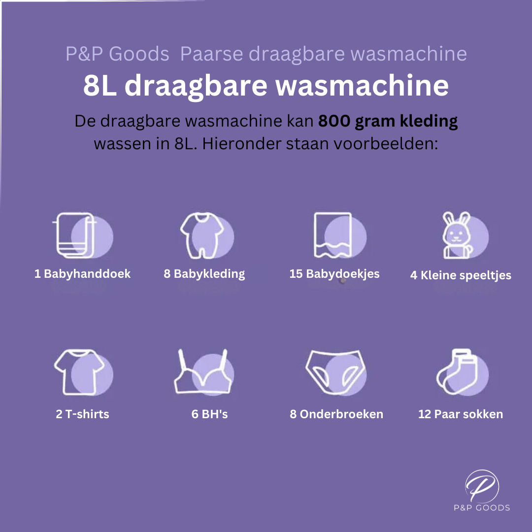 Mini Wasmachine Paars