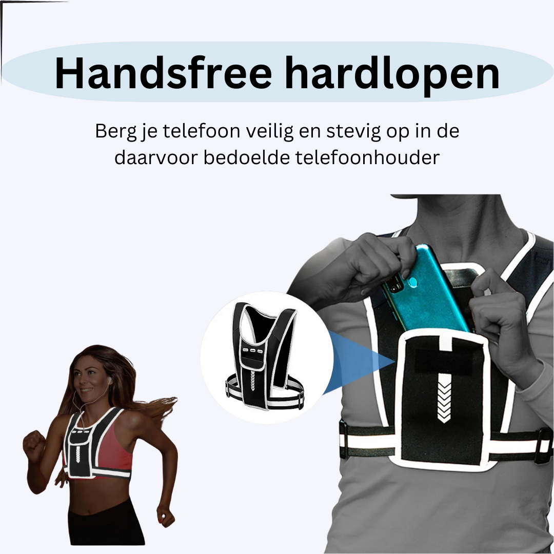 Hardloopvest met Telefoonhouder & Bidonhouder