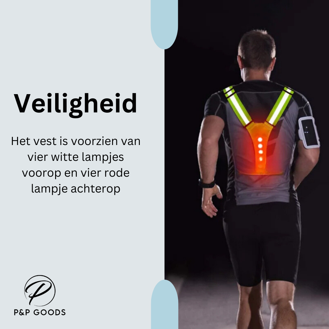 Hardloopvest met Verlichting
