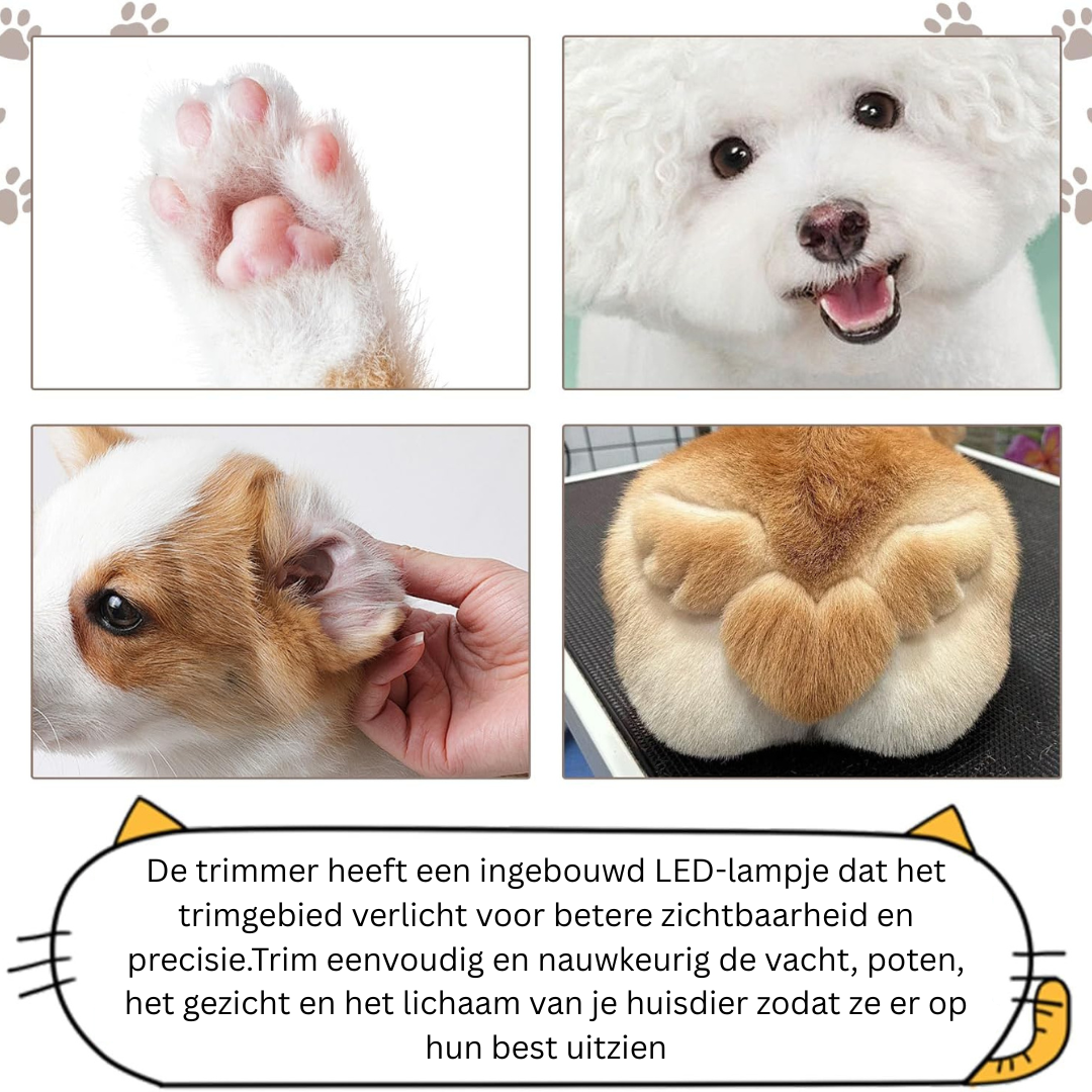 Hondenpoottrimmer - Oplaadbare & Waterdichte Hondentondeuse