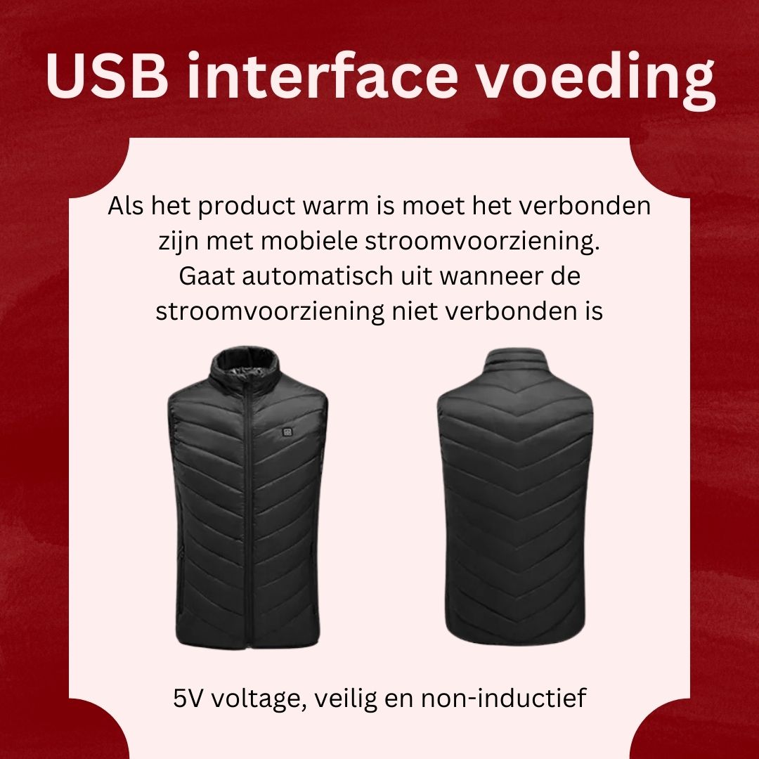 Verwarmde Bodywarmer M