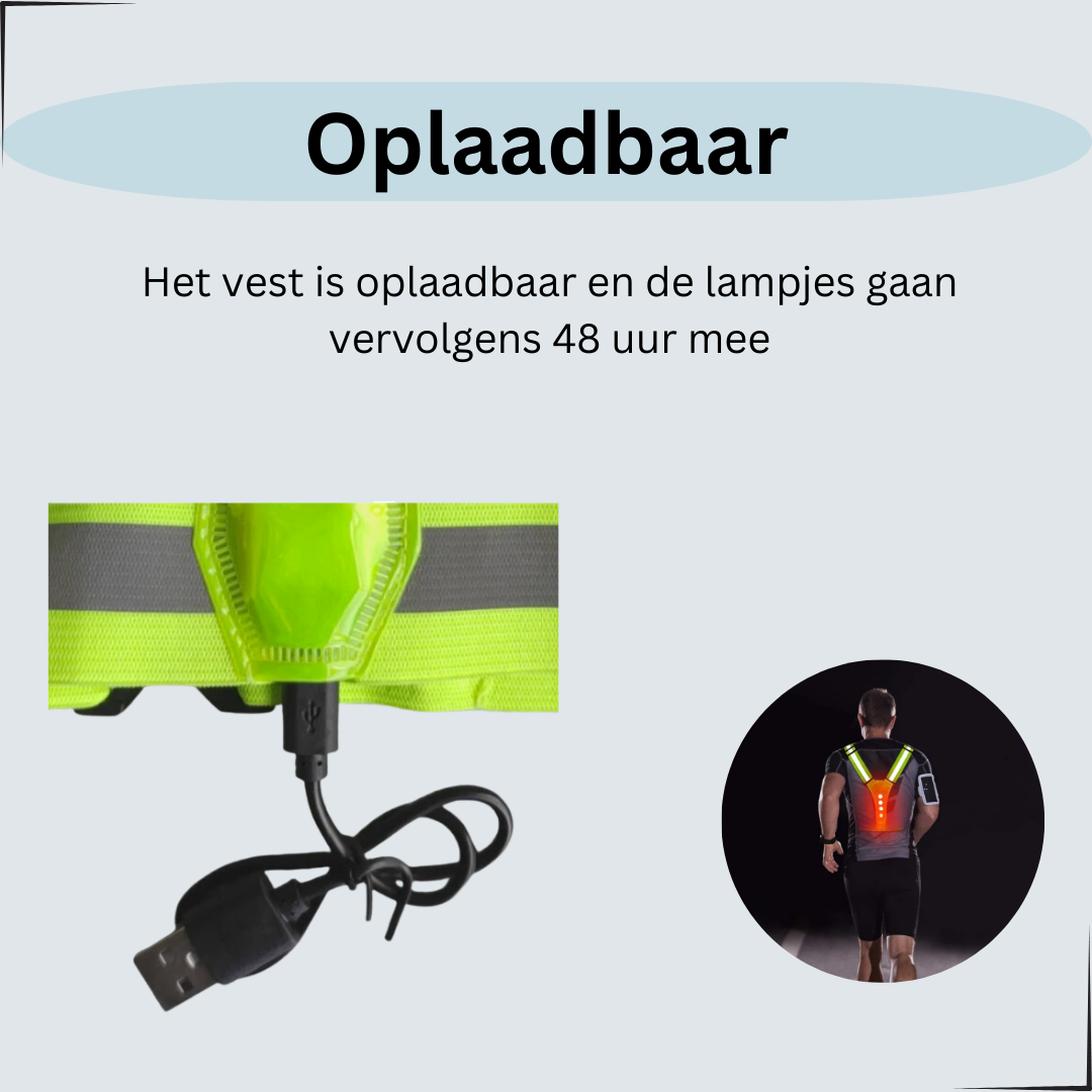 Hardloopvest met Verlichting