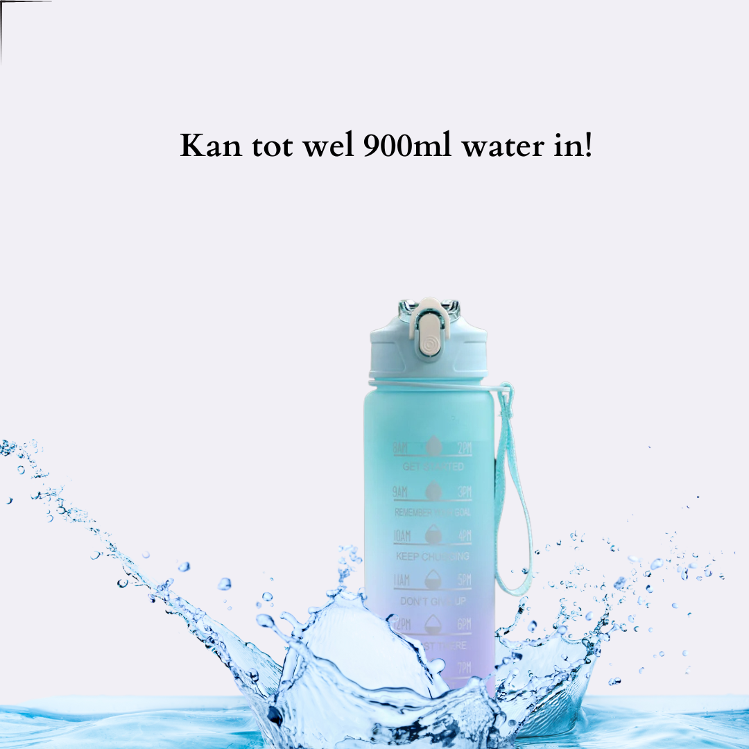 Waterfles Met Tijdmarkeringen