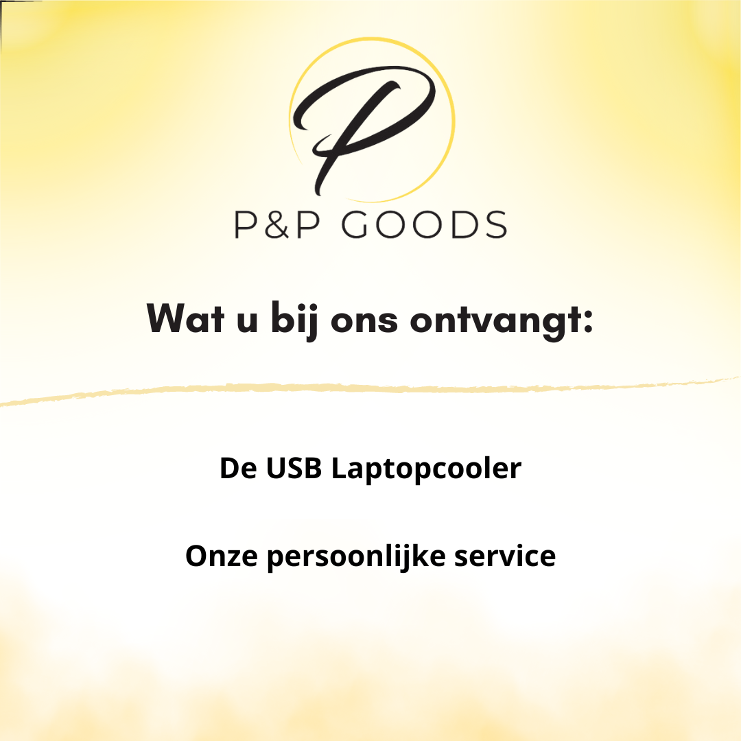 P&P Goods Laptop Cooler – Draagbare Laptop Cooler – Vacuüm Cooler – Laptop Koelventilator – Universeel – USB Voeding - 5V – Laptop Oververhitting – Zwart/Blauw