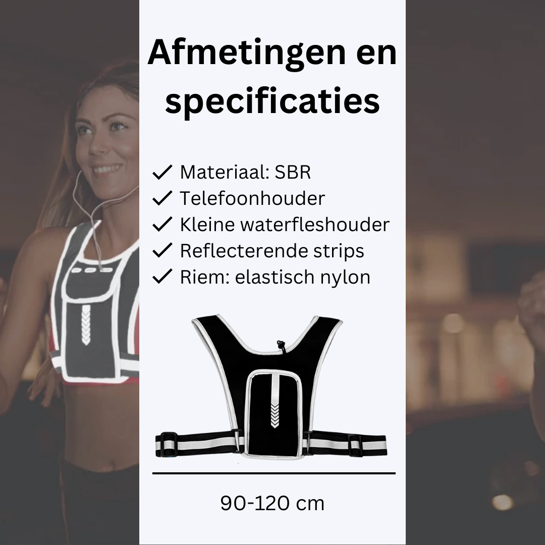 Hardloopvest met Telefoonhouder & Bidonhouder