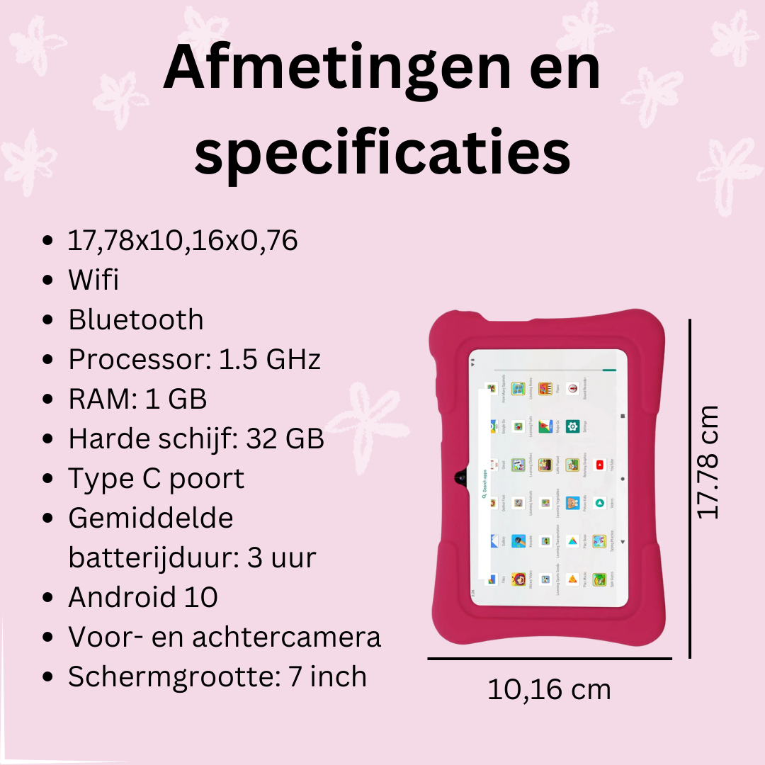 Kindertablet Roze